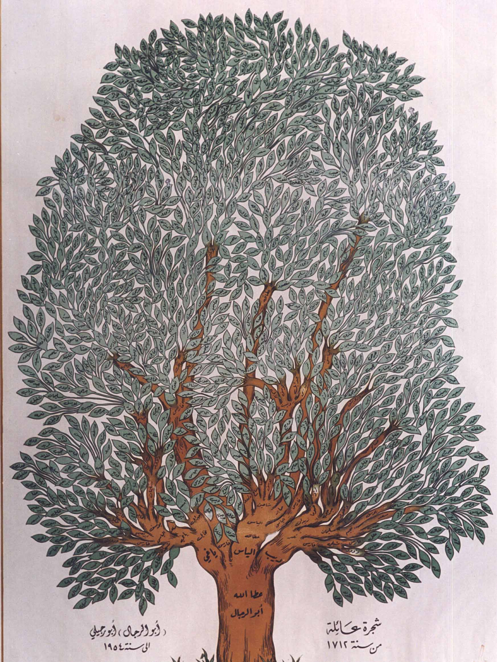 Abou Rjeily Family tree of 1954